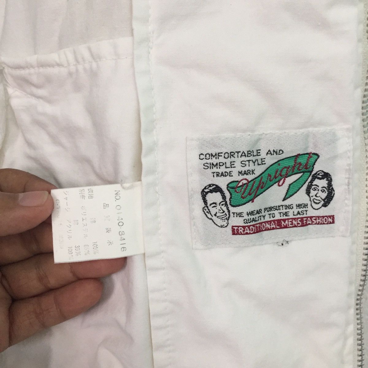 Japanese Brand Upright Champion Sans Rival White Outerwear Jacket Size US L / EU 52-54 / 3 - 19 Thumbnail