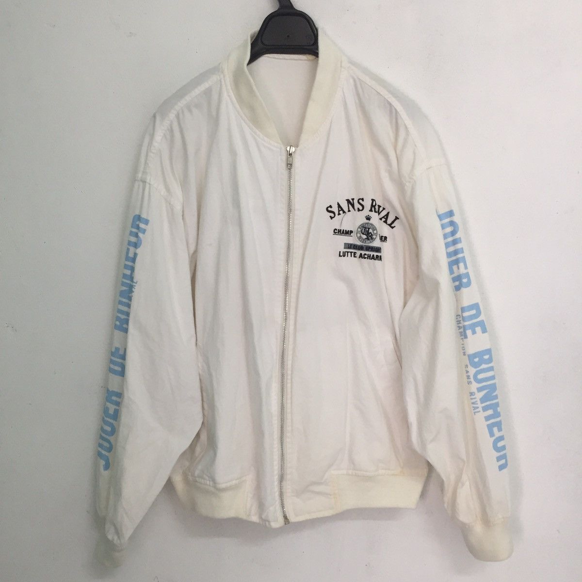 Japanese Brand Upright Champion Sans Rival White Outerwear Jacket Size US L / EU 52-54 / 3 - 1 Thumbnail