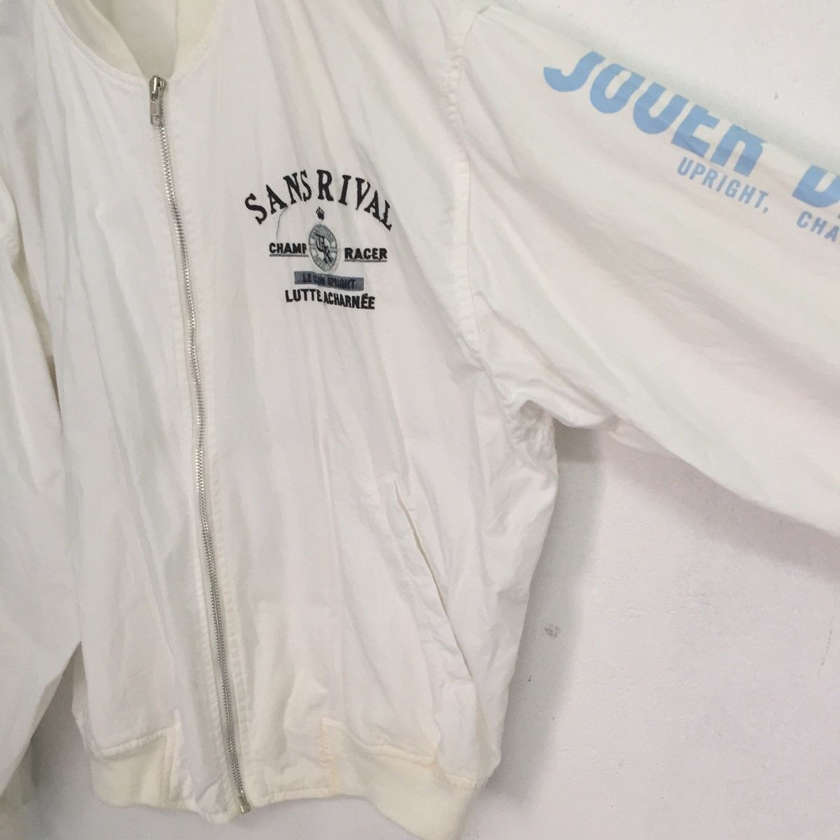 Japanese Brand Upright Champion Sans Rival White Outerwear Jacket Size US L / EU 52-54 / 3 - 7 Thumbnail