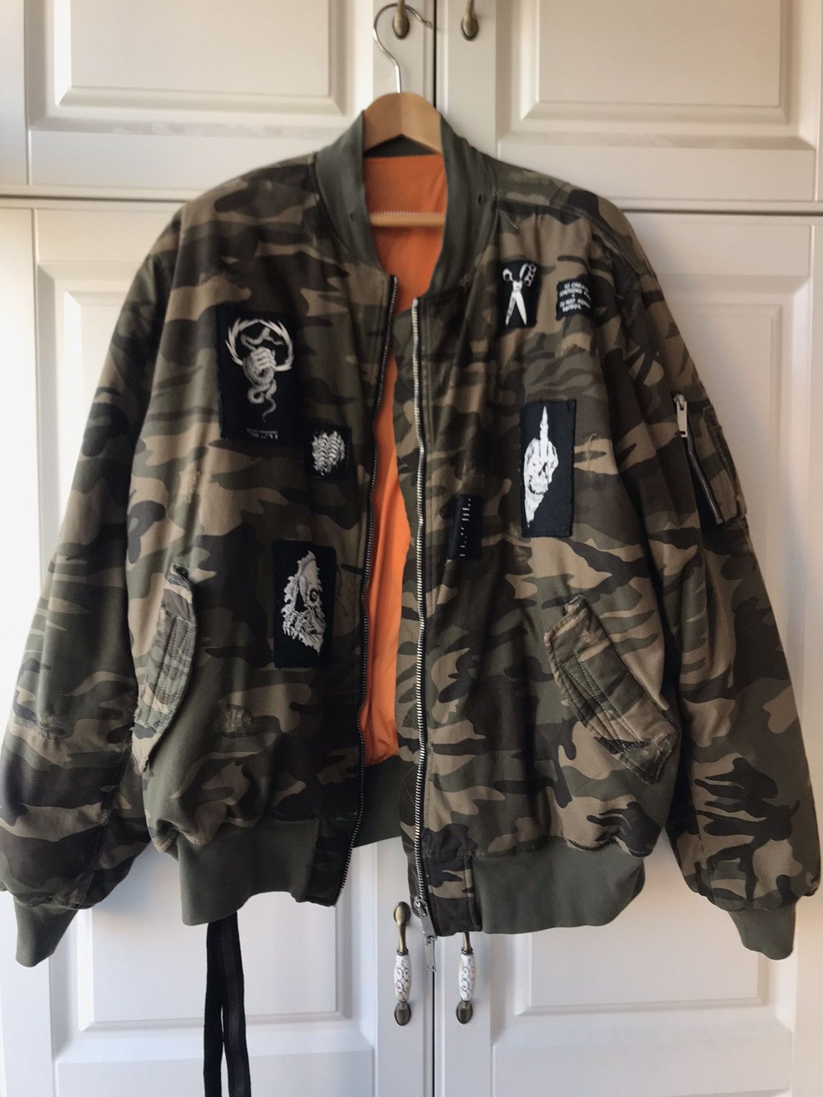 Raf Simons Unravel camo bomber jacket | Grailed