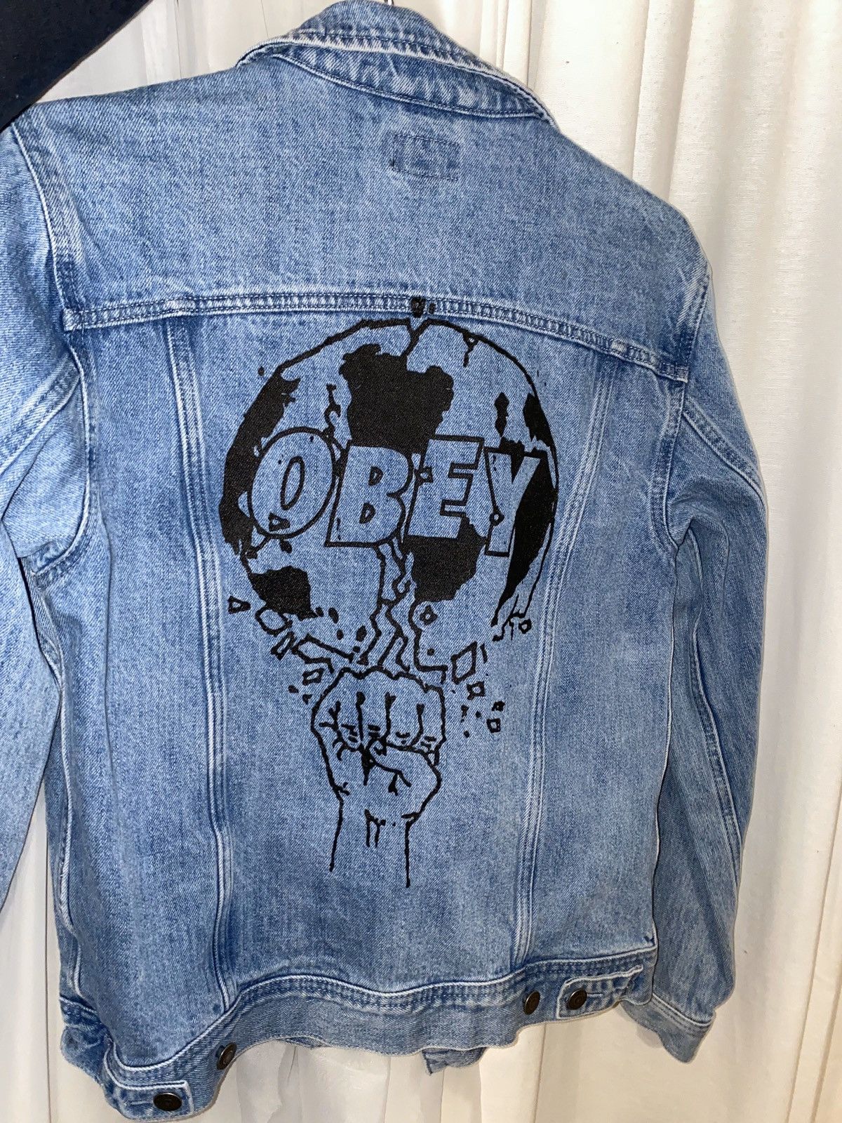 Obey Obey Worldwide Denim Jacket Grailed