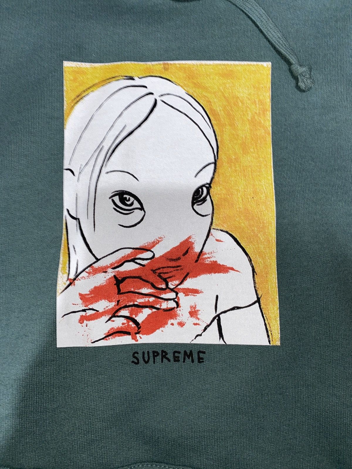 Supreme Nose Bleed Hoodie Sweatshirt Medium Dusty Teal | Grailed 