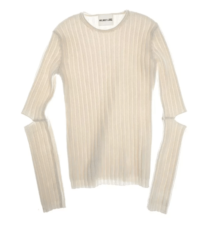 Helmut Lang Slashed Elbow Sweater Grailed