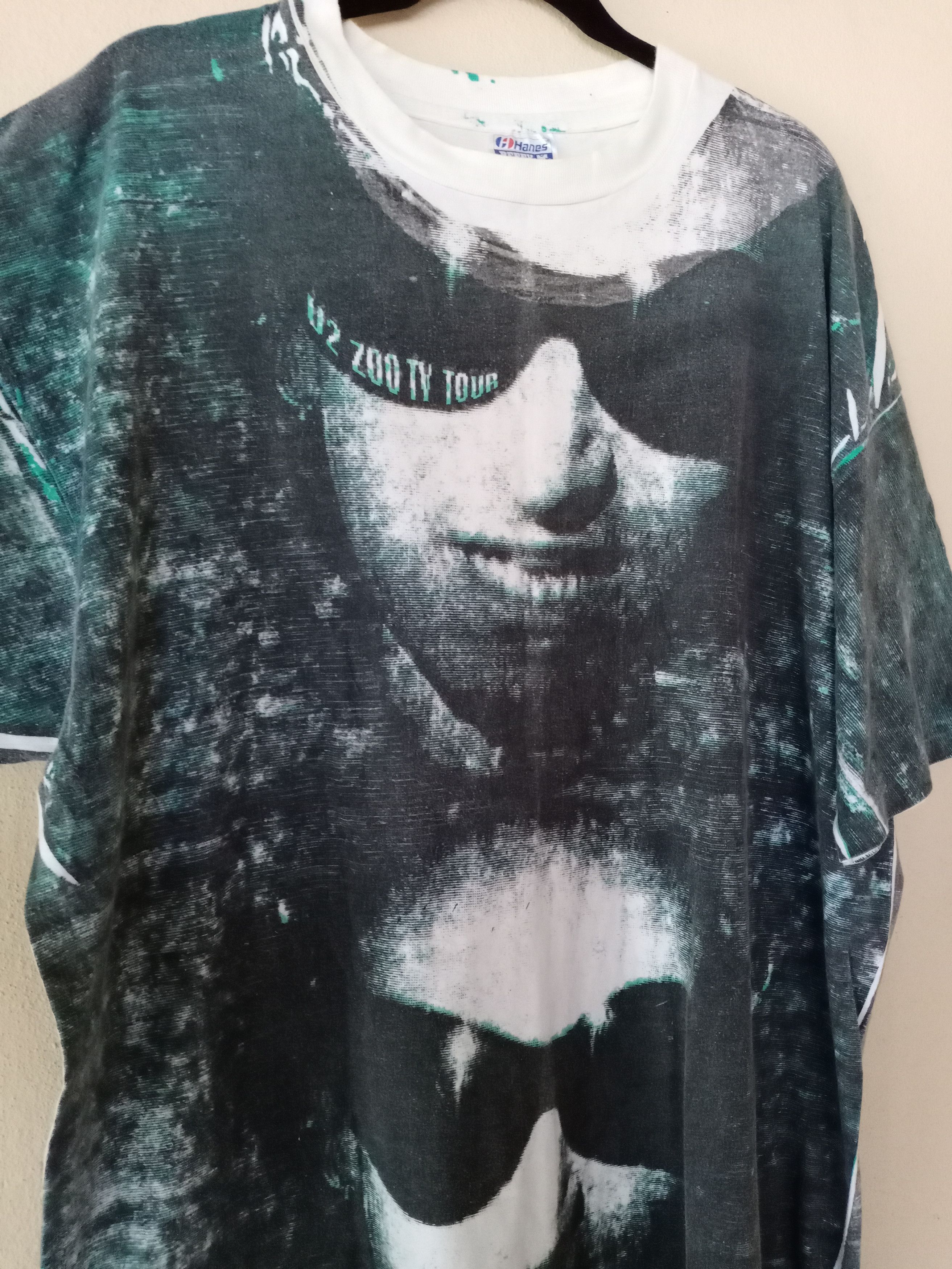 Band Tees × Vintage 💥BESTOFFER💥Vtg 90s U2 Zoo TV Show Tour Full print PunkTee Size US XL / EU 56 / 4 - 5 Thumbnail