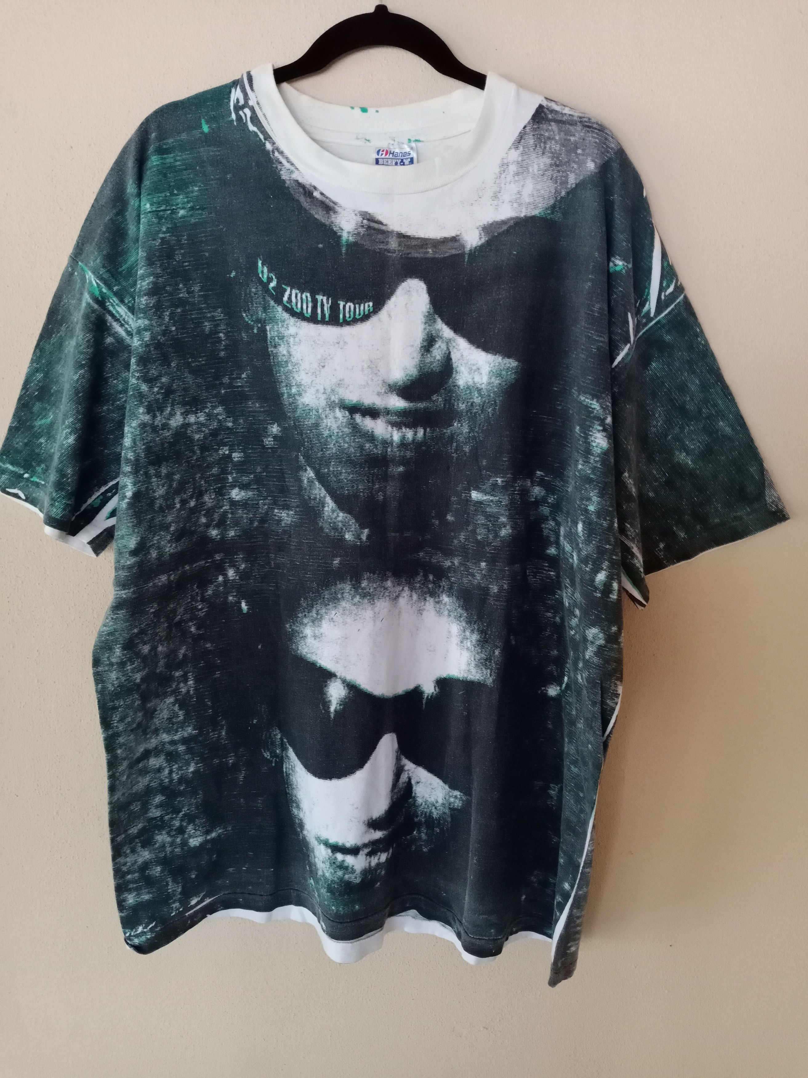 Band Tees × Vintage 💥BESTOFFER💥Vtg 90s U2 Zoo TV Show Tour Full print PunkTee Size US XL / EU 56 / 4 - 1 Thumbnail