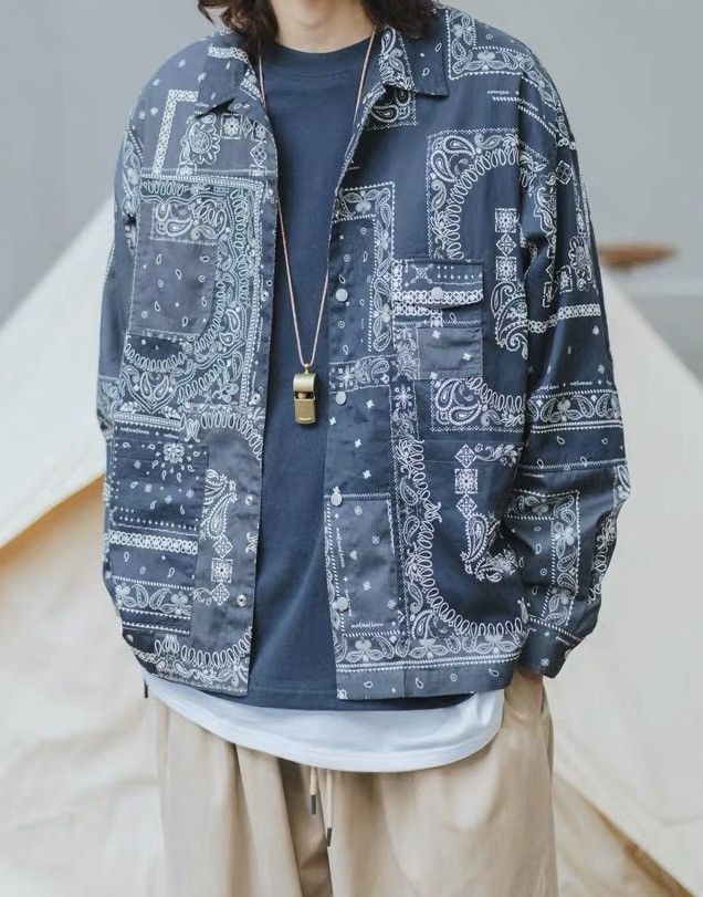 Other 20SS Indigo Union Japan Blue Bandana Shirt 2.0 Size US L / EU 52-54 / 3 - 5 Thumbnail
