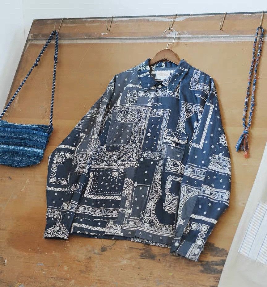 Other 20SS Indigo Union Japan Blue Bandana Shirt 2.0 Size US L / EU 52-54 / 3 - 2 Thumbnail