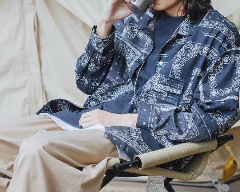 Other 20SS Indigo Union Japan Blue Bandana Shirt 2.0 Size US L / EU 52-54 / 3 - 3 Thumbnail