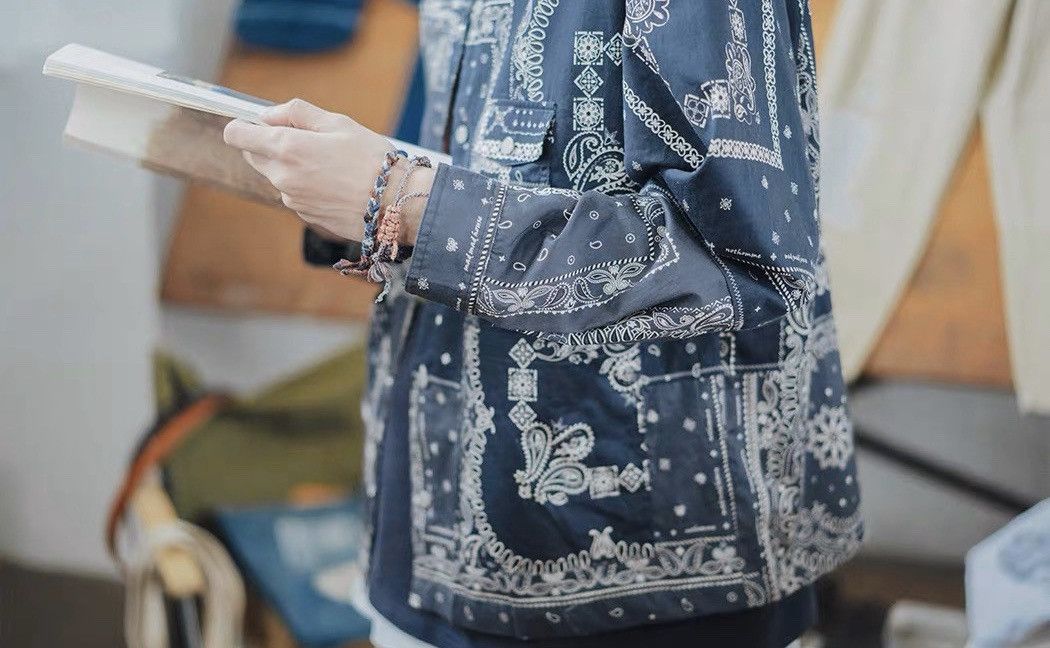 Other 20SS Indigo Union Japan Blue Bandana Shirt 2.0 Size US L / EU 52-54 / 3 - 7 Thumbnail