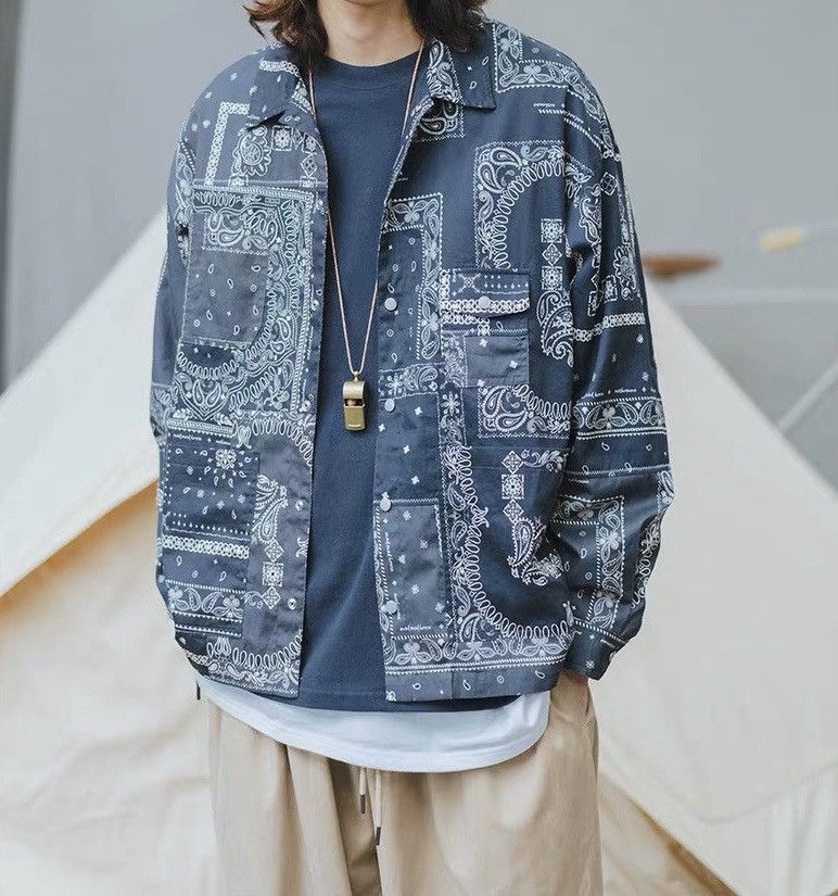 20SS Indigo Union Japan Blue Bandana Shirt