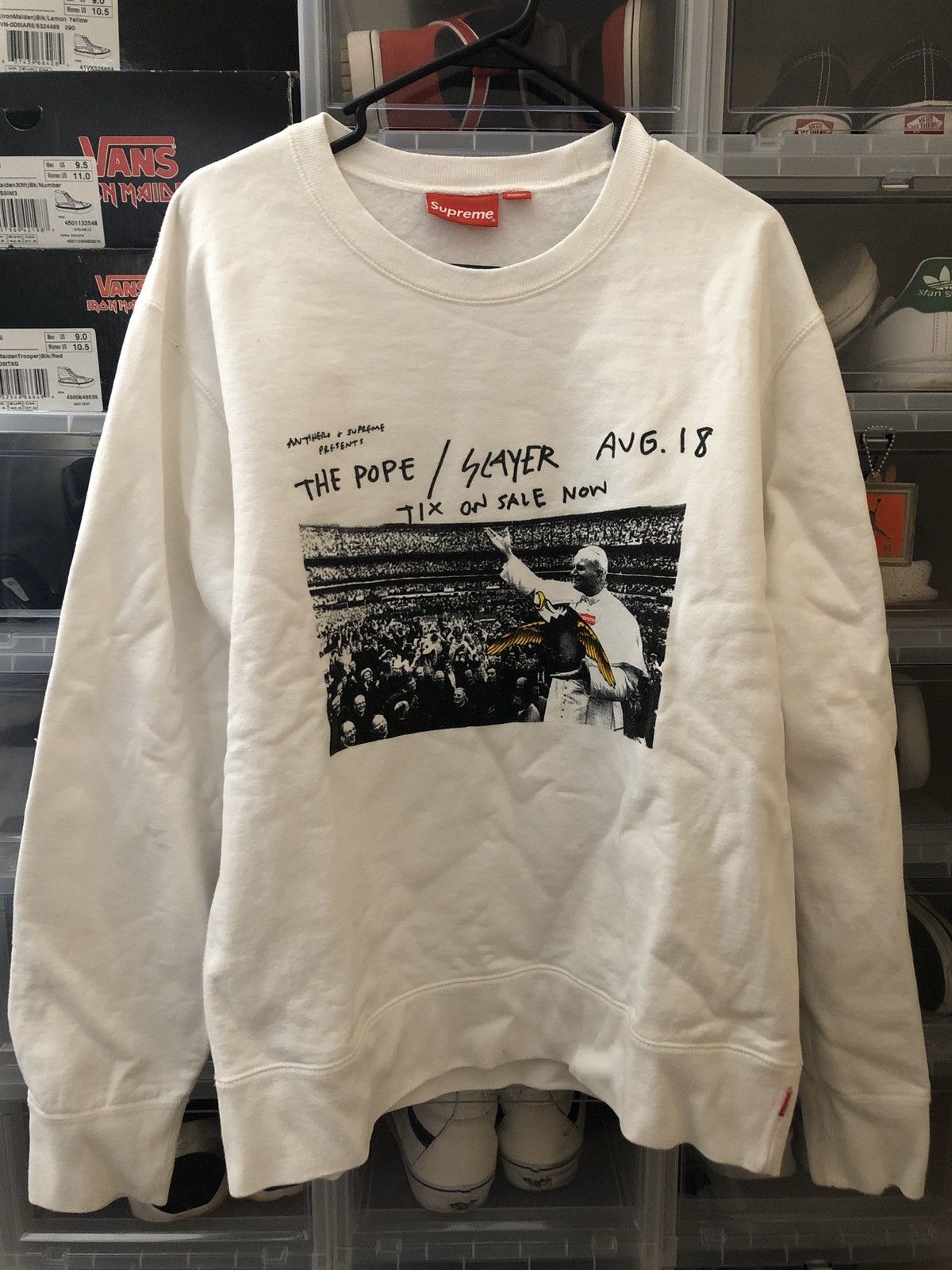 トップス Supreme ANTI HERO Pope Crewneck M Supreme/ANTIHERO Pope Crewneck - UG.SHAFT