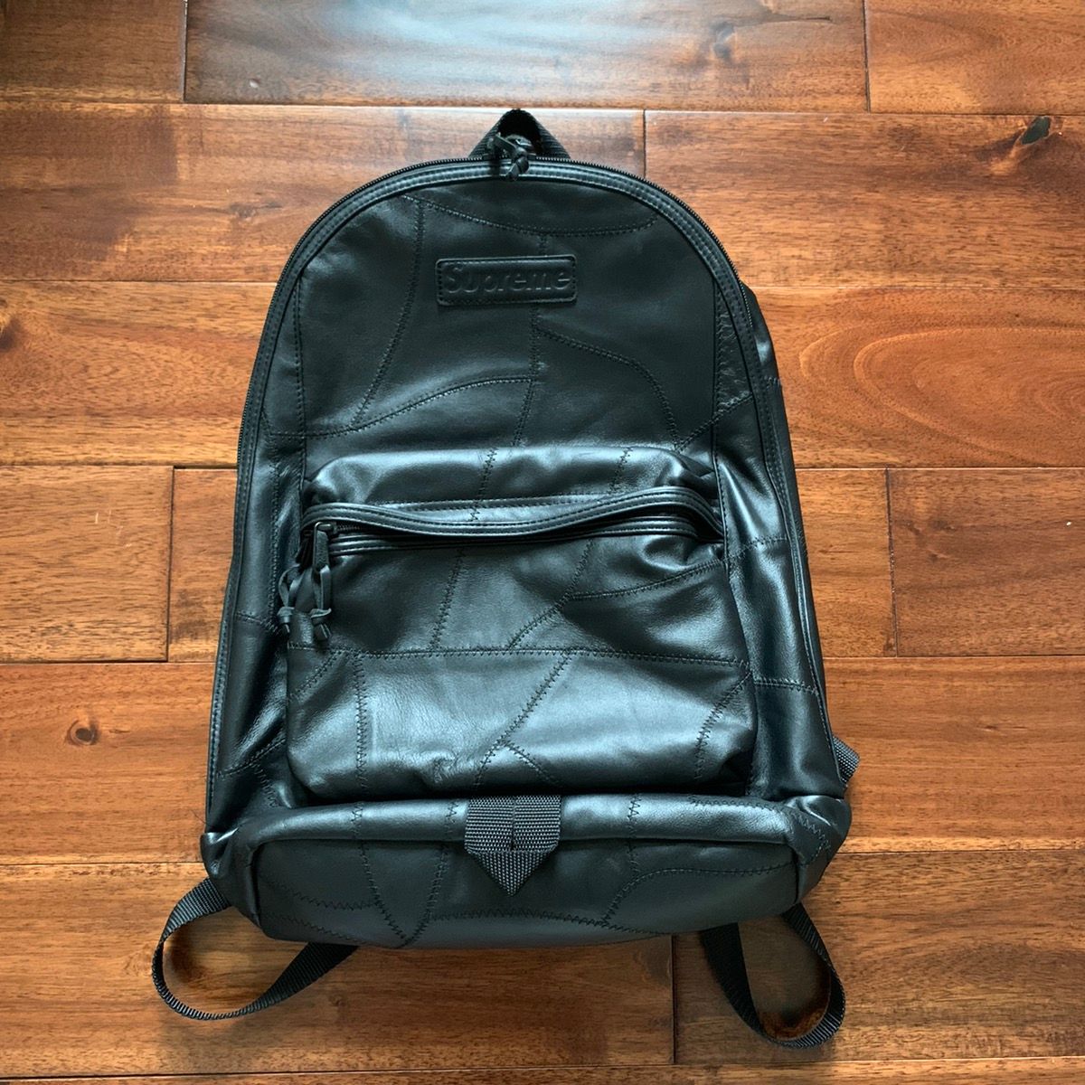 Supreme Supreme patchwork leather backpack black fw19 | Grailed