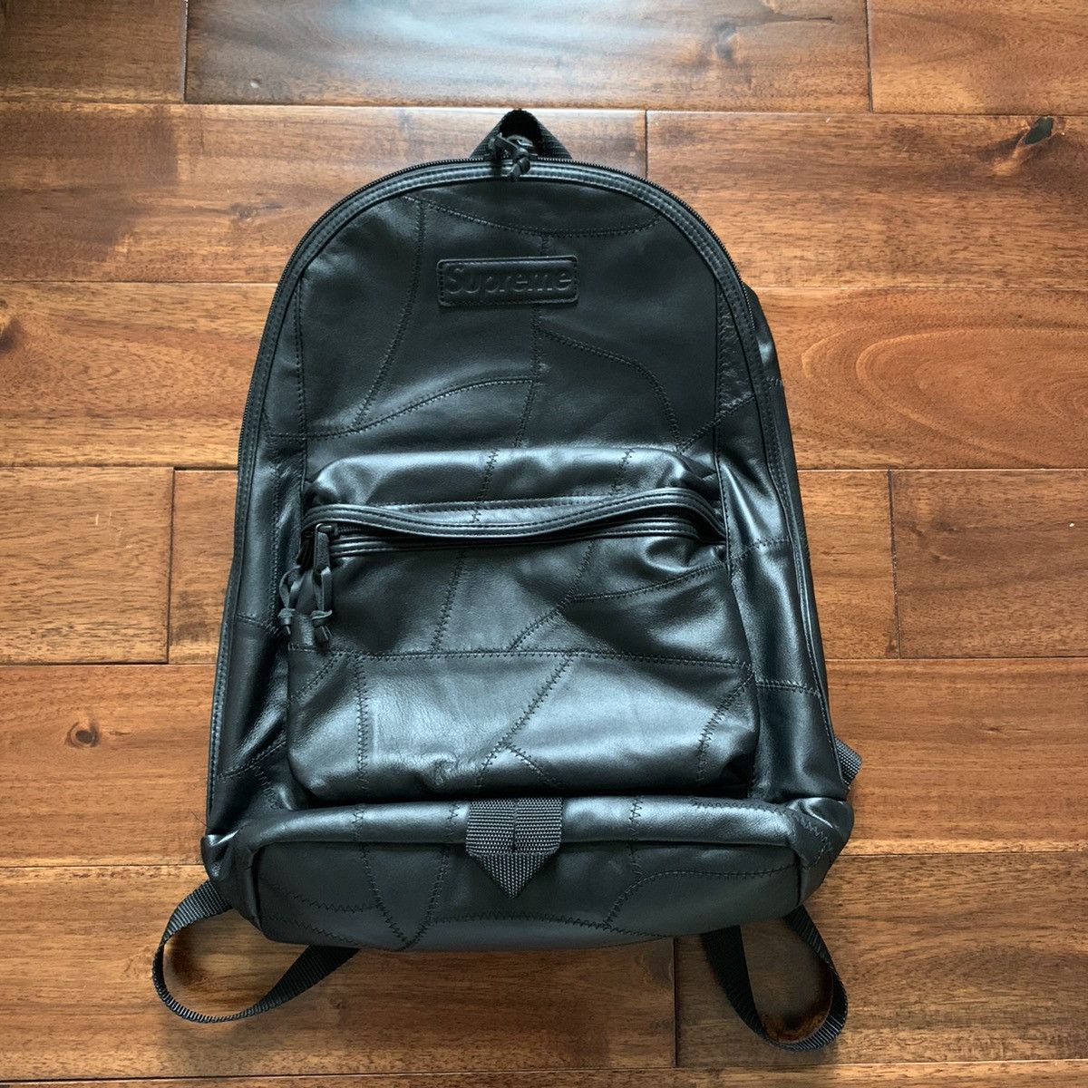 Supreme Patchwork Leather Backpack Black