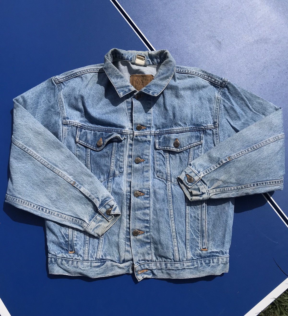 Vintage Canyon River Blues Jean Jacket Denim Button Blue