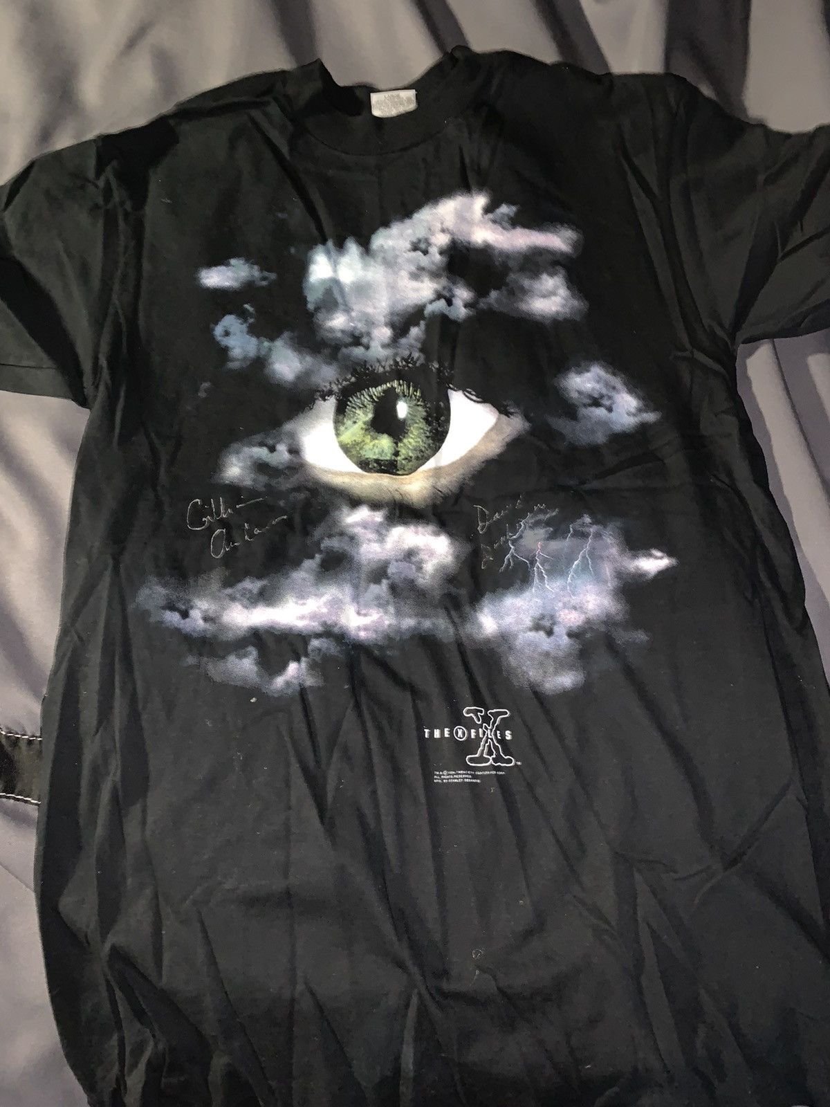 Vintage 1994 Stanley Desantis The X-Files Eye Single Stitch Tee 