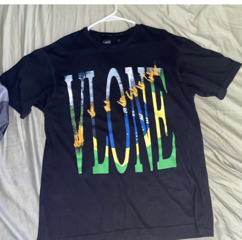 Vlone Vlone Brazil Flag Staple Tee | Grailed