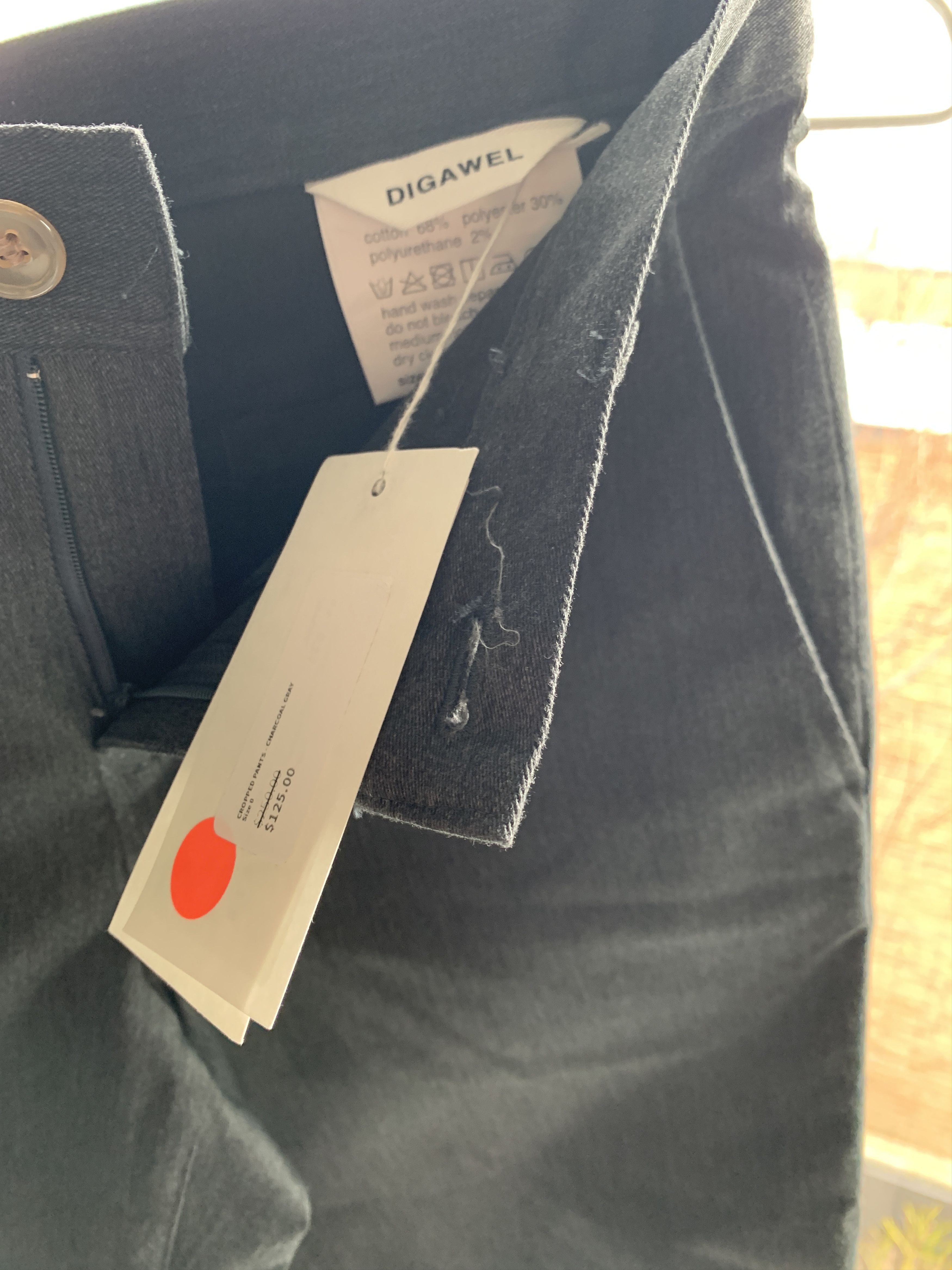 DIGAWEL Digawel Grey Tapered Cropped Trousers Size US 30 / EU 46 - 2 Thumbnail