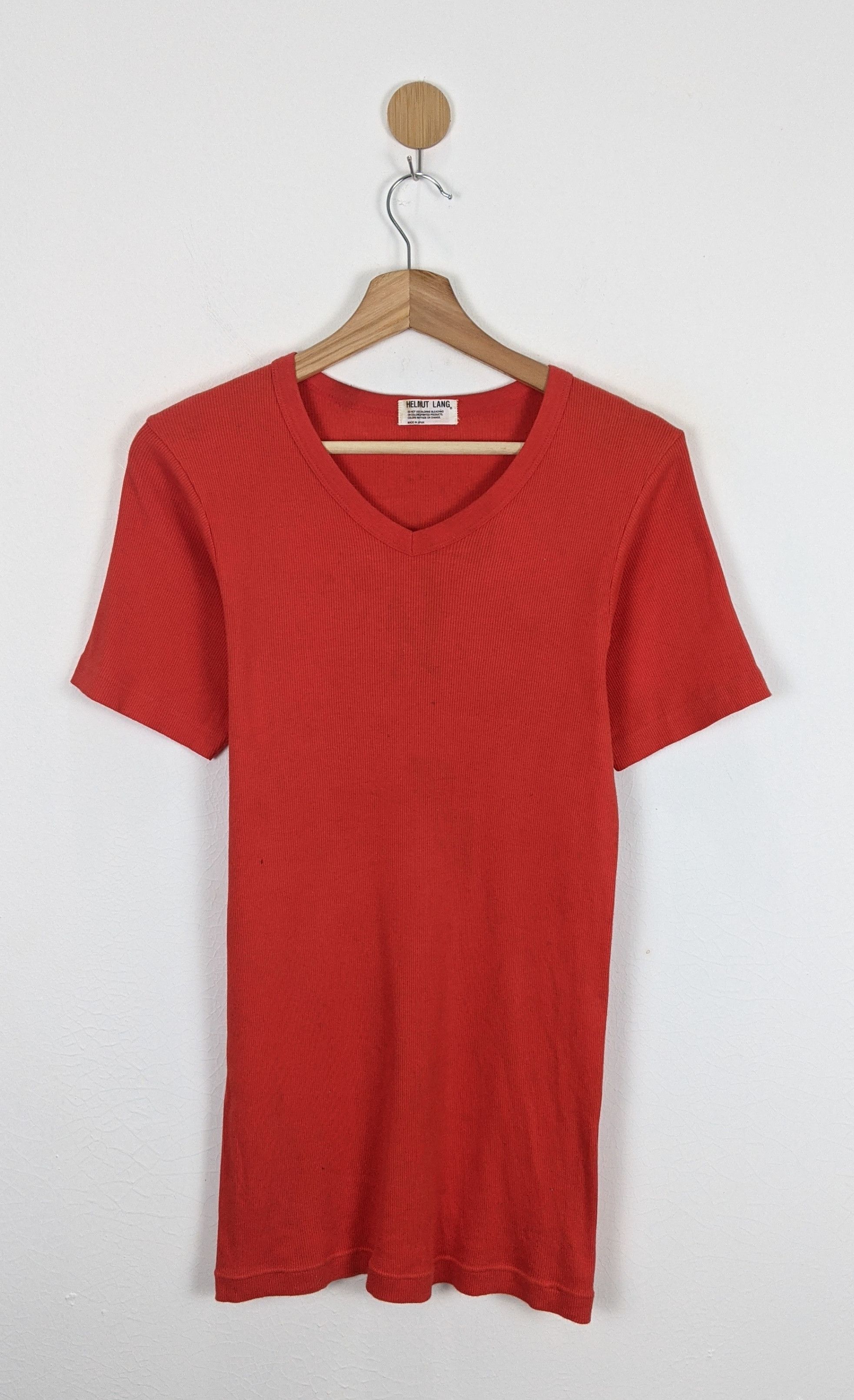 Helmut Lang Helmut Lang Vneck Stretchable Designer shirt Size US S / EU 44-46 / 1 - 1 Thumbnail