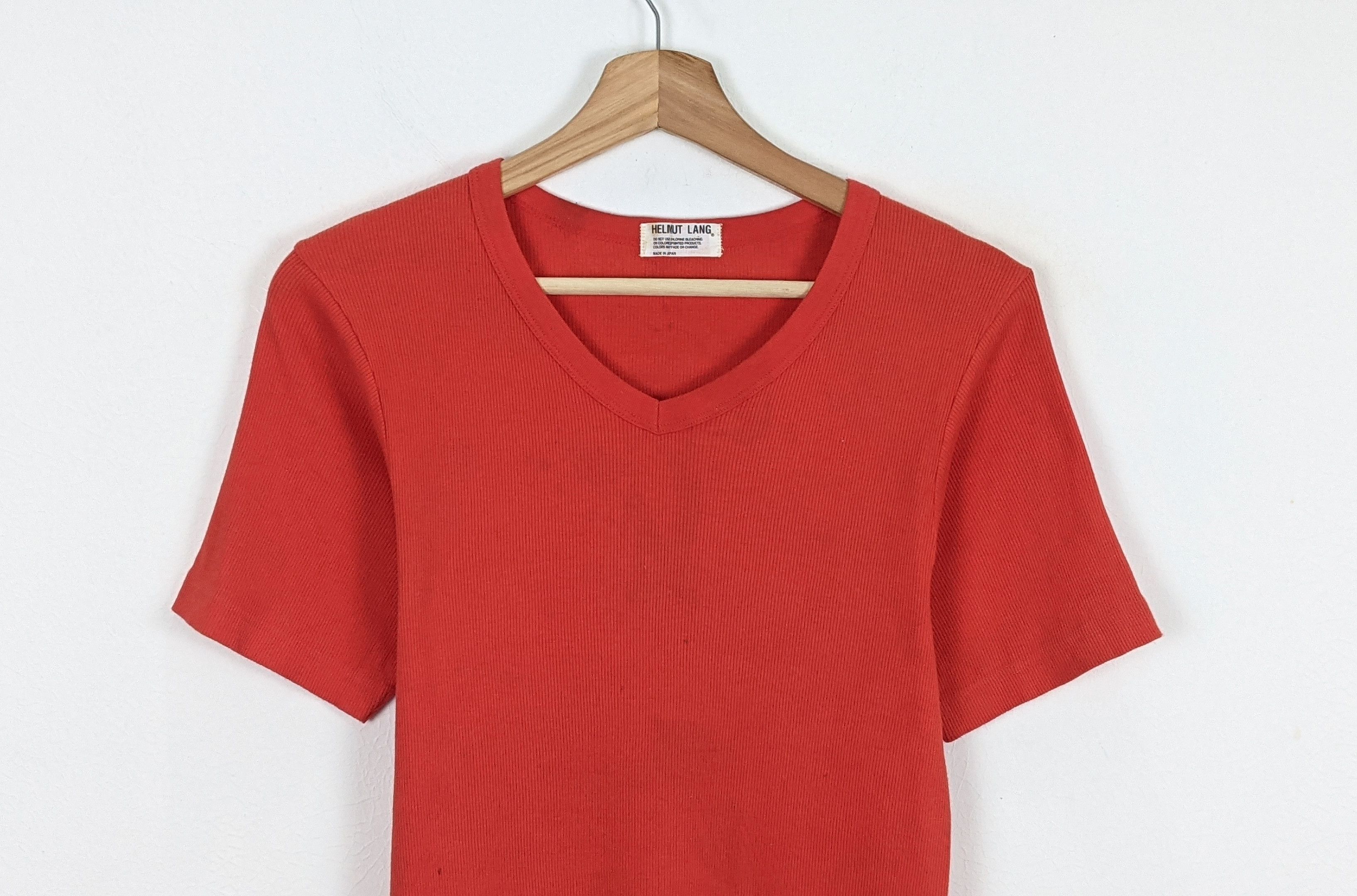 Helmut Lang Helmut Lang Vneck Stretchable Designer shirt Size US S / EU 44-46 / 1 - 2 Thumbnail