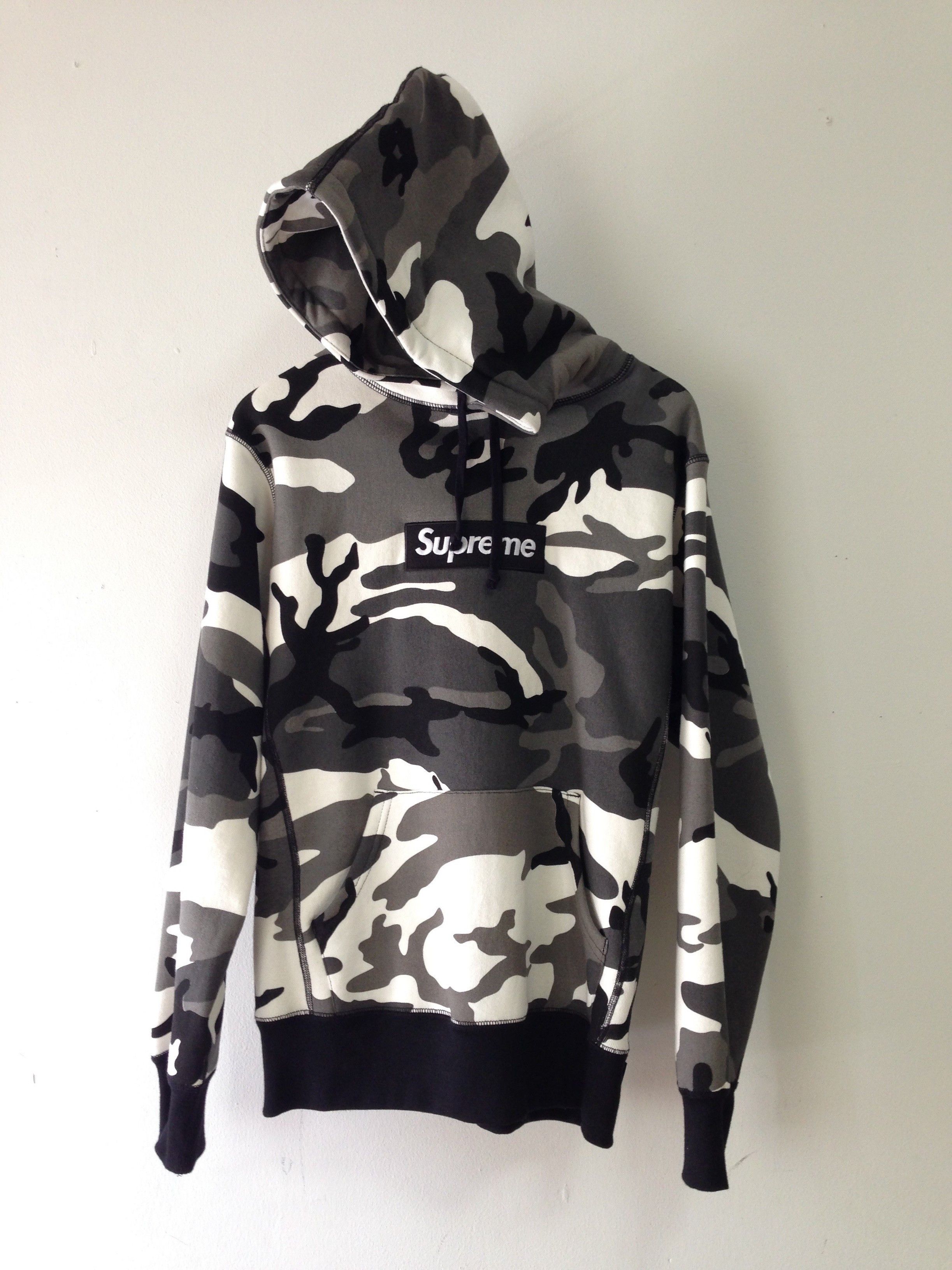 Supreme FW13 Snow Camo Box Logo Hoodie - Size Medium 100% Authentic