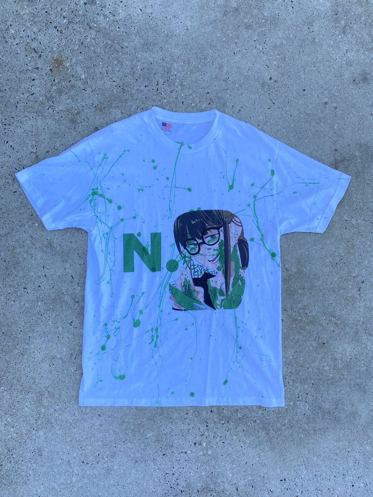 Japanese Brand Night Club Jun Inagawa Anime Paint Splatter Tee | Grailed