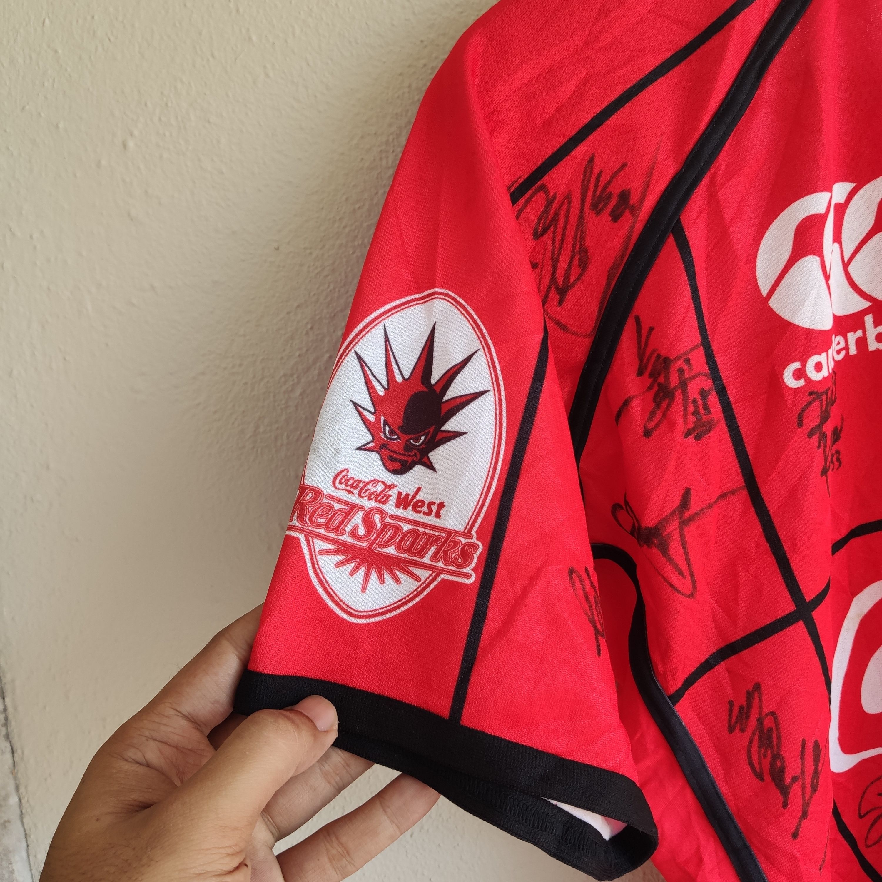 Canterbury セットアップCocaCola Red Sparks CANTERBURY WEST RED SPARKS COCA COLA JERSEY SIZE 3L