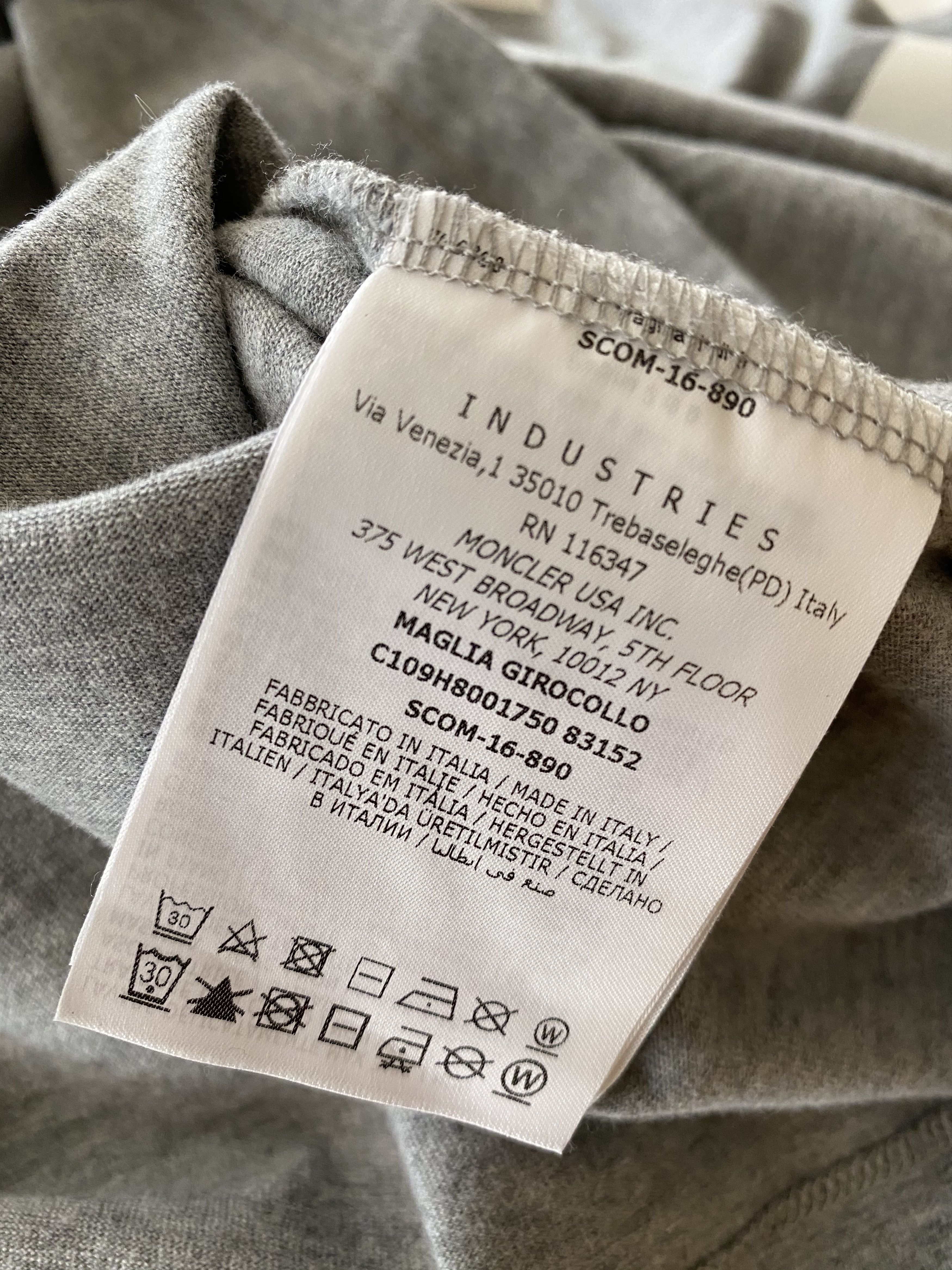 Moncler × Off-White Diagonals L/S Tee Size US S / EU 44-46 / 1 - 6 Thumbnail