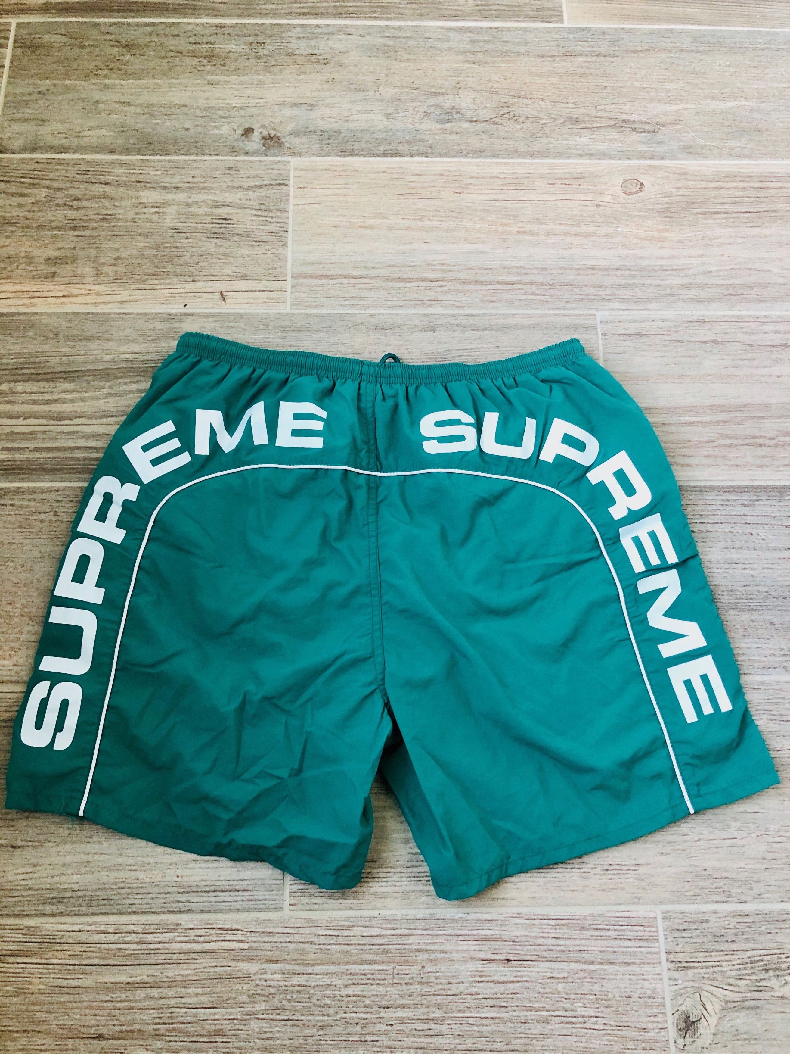 Supreme Supreme Arc Logo Water Short Green | Grailed