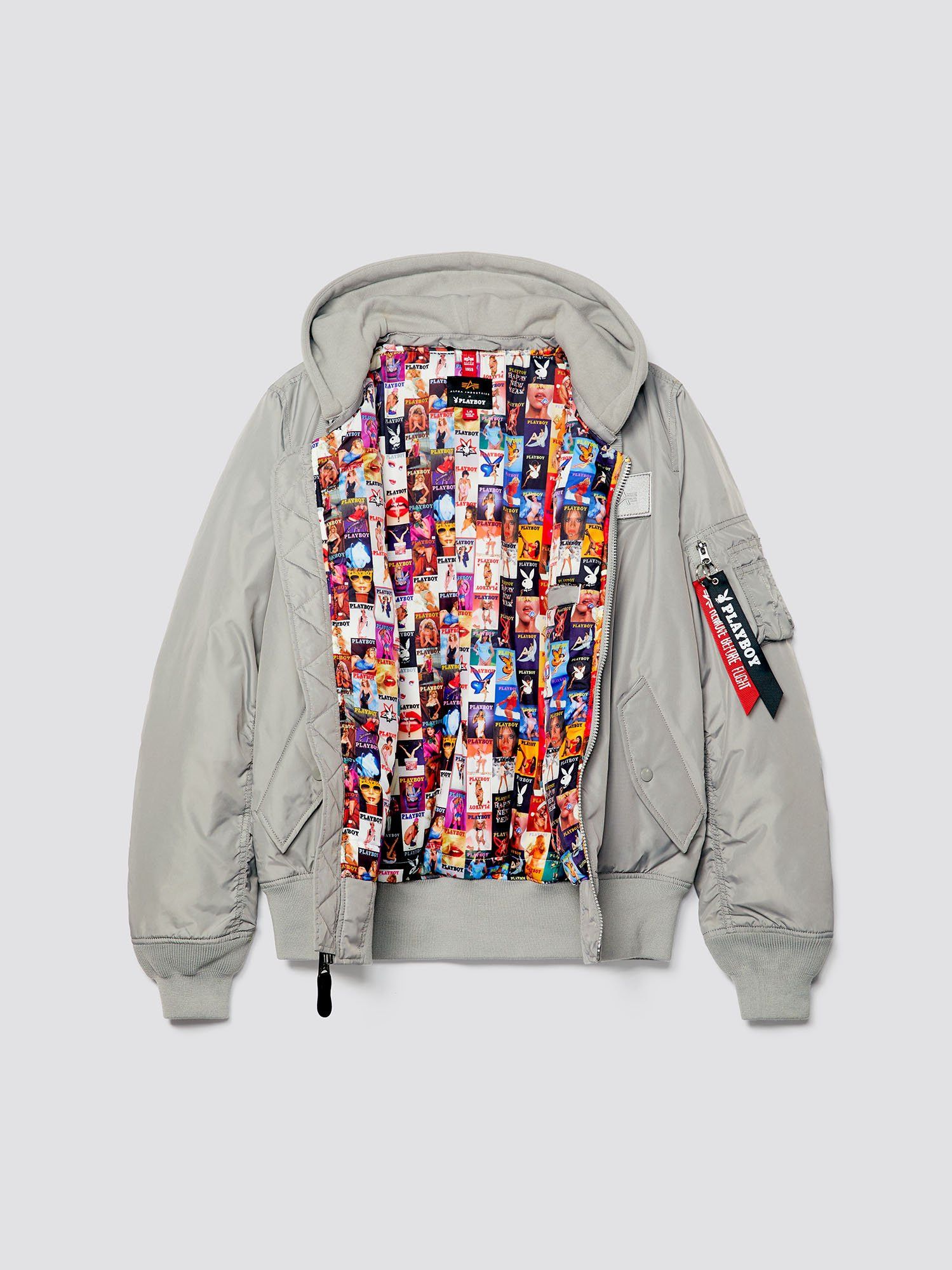 Alpha Industries Playboy X Alpha All Over MA1 Hooded Bomber Jacket