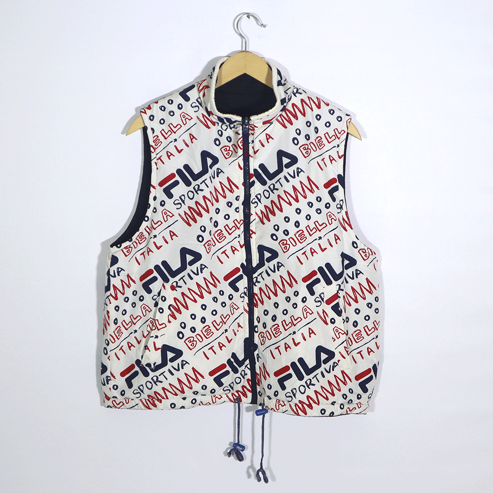 Rare Vintage 90s FILA SPORT Reversible Sleeveless Vest
