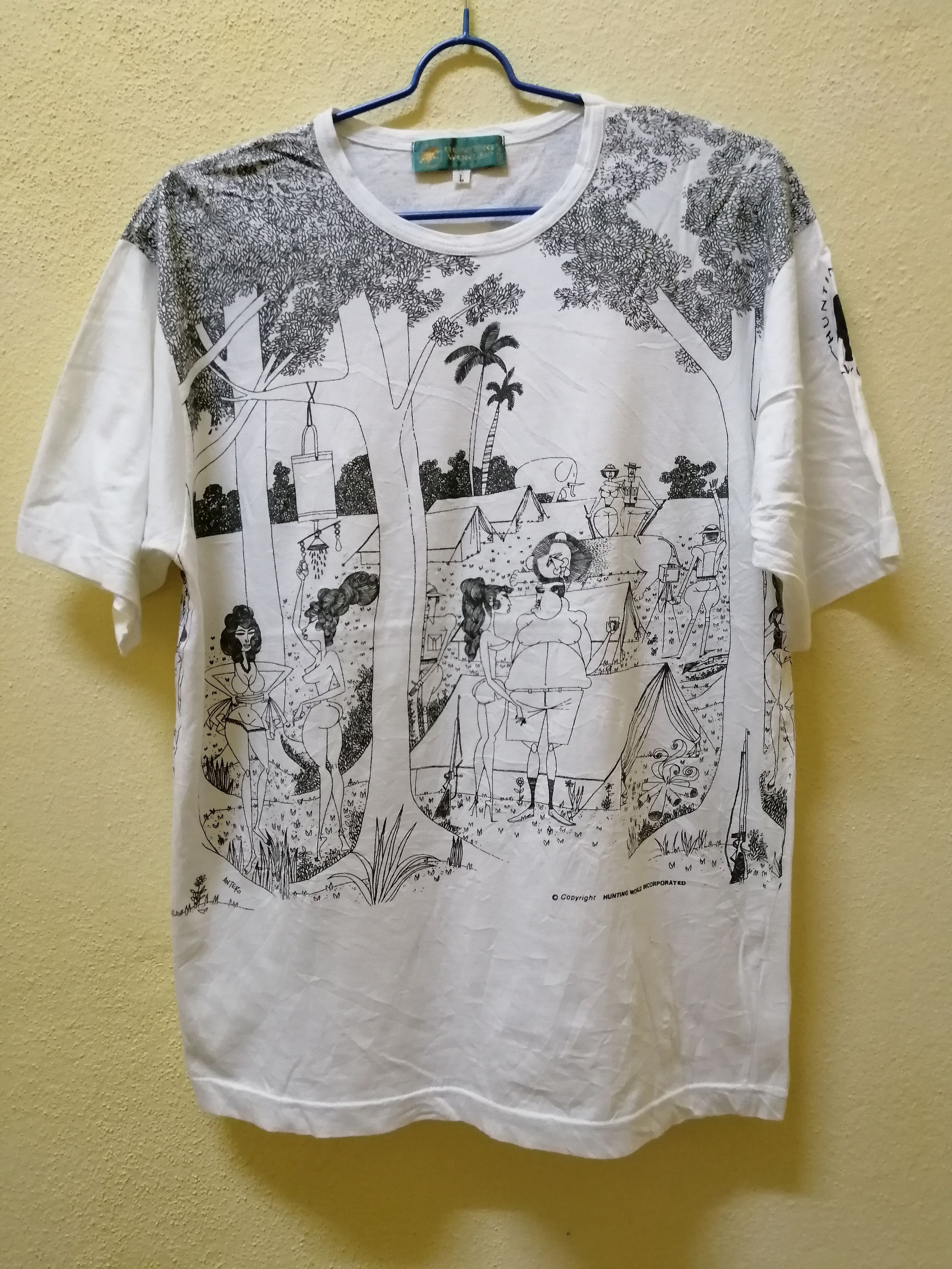 Designer × Vintage Rare Vintage HUNTING WORLD All Over Print Shirt Size US L / EU 52-54 / 3 - 1 Thumbnail