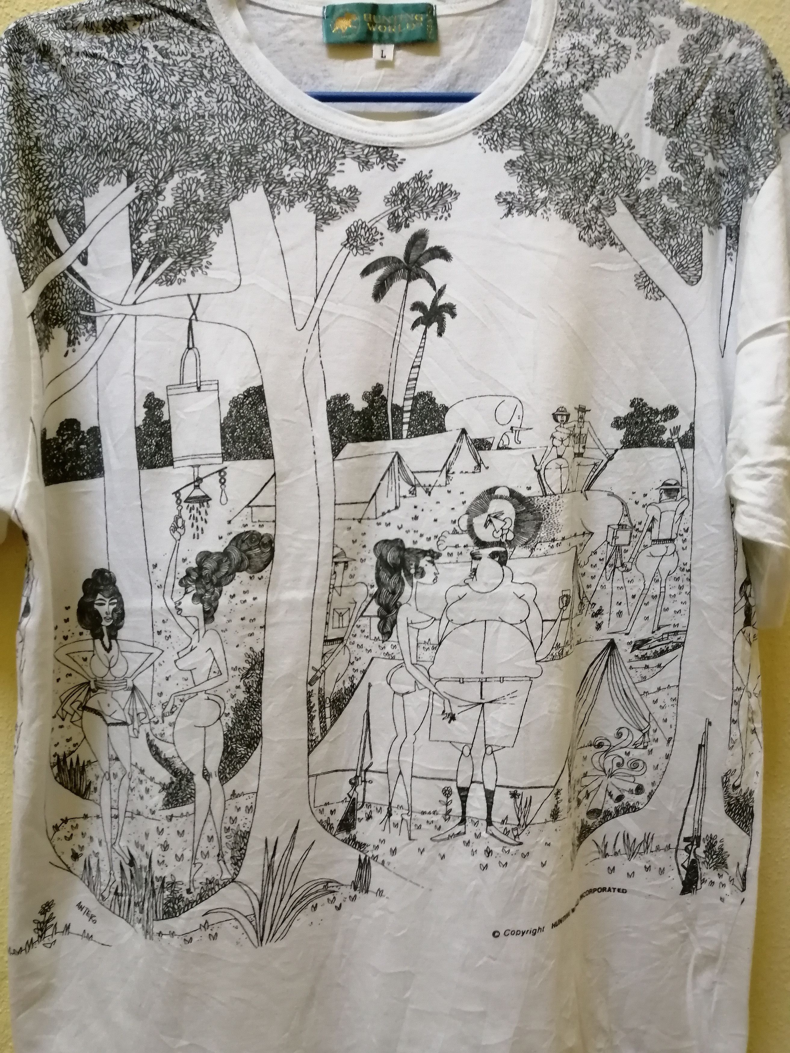 Designer × Vintage Rare Vintage HUNTING WORLD All Over Print Shirt Size US L / EU 52-54 / 3 - 5 Thumbnail