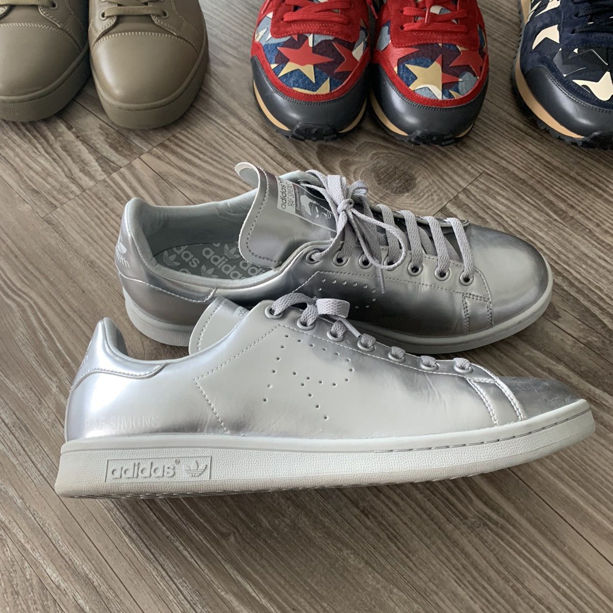 Adidas × Raf Simons Raf Simons x Stan Smith Silver Metallic Size US 11 / EU 44 - 1 Thumbnail