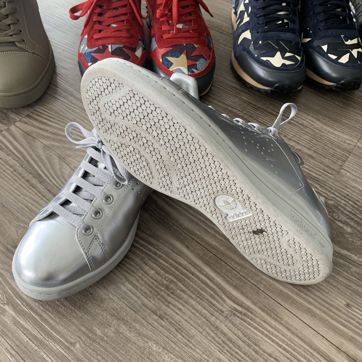 Adidas × Raf Simons Raf Simons x Stan Smith Silver Metallic Size US 11 / EU 44 - 6 Thumbnail