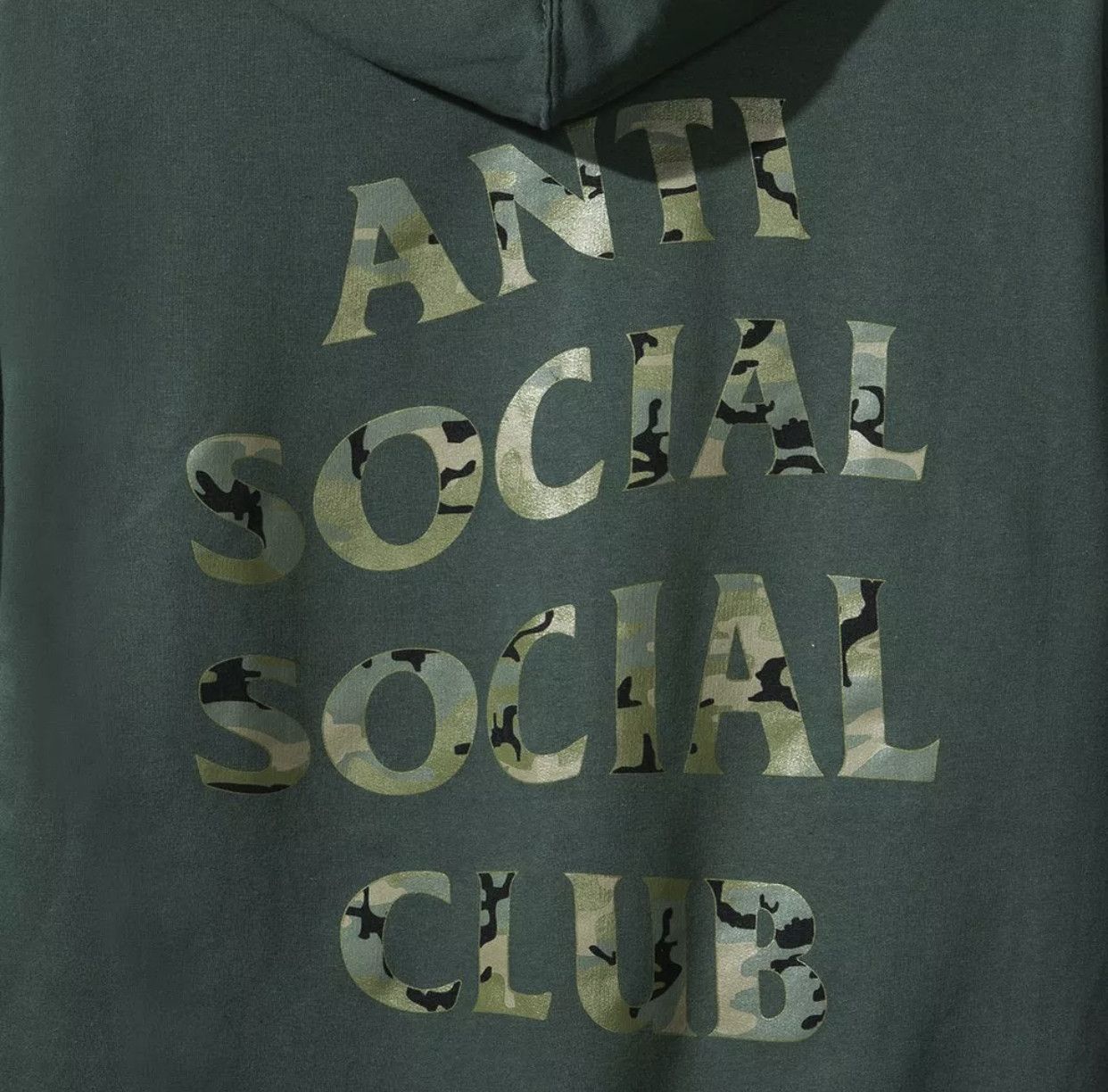 Anti Social Social Club Dark Green Camo Hoodie