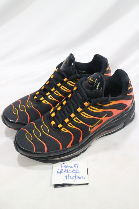 Nike air max 97 plus black shock outlet orange