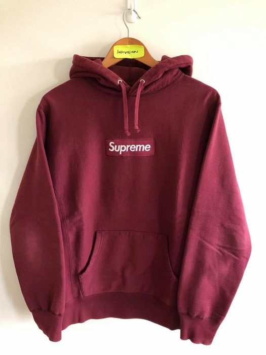 Supreme Wine Box Logo Hoody Size Medium