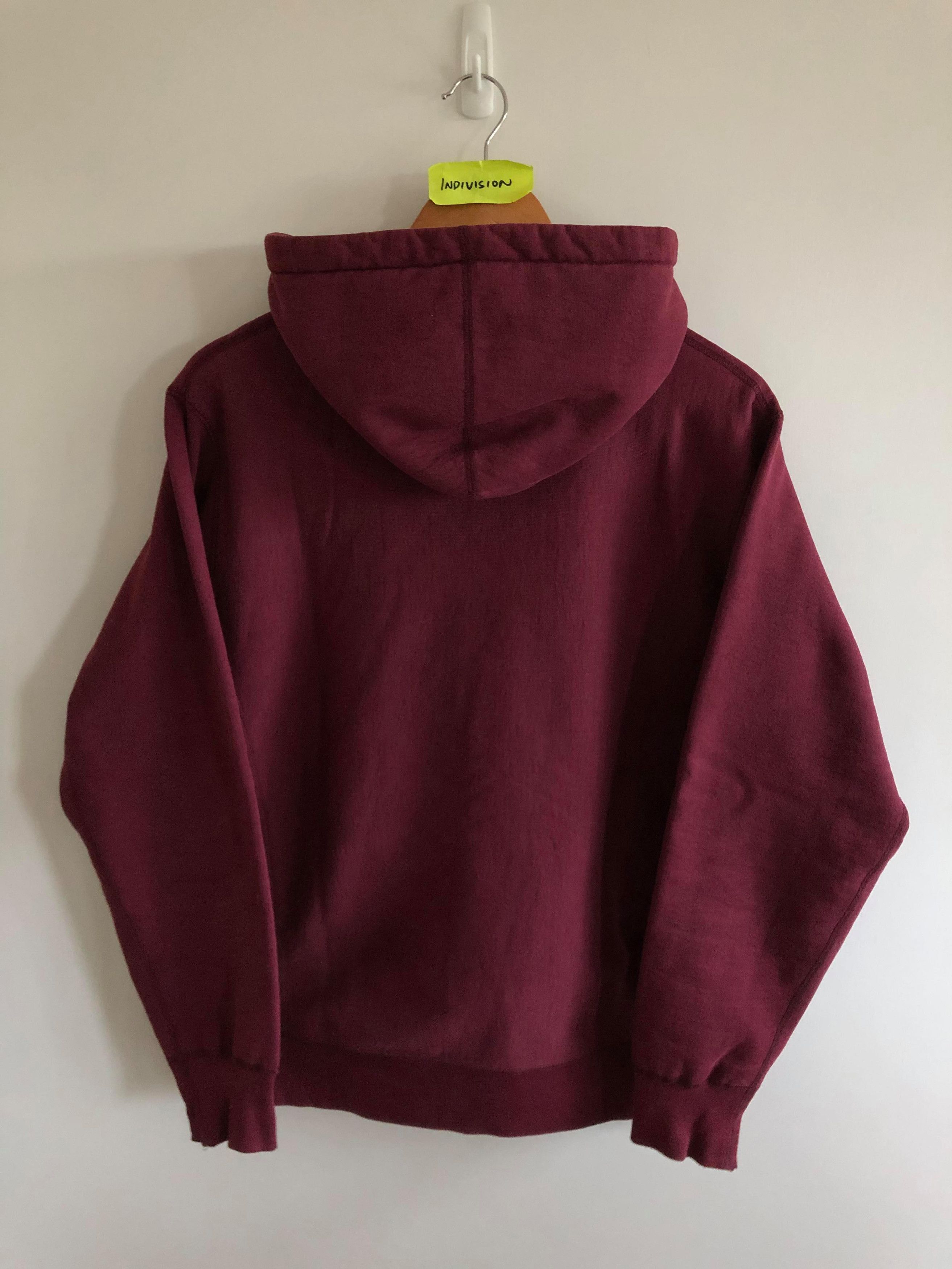 Supreme burgundy box outlet logo hoodie