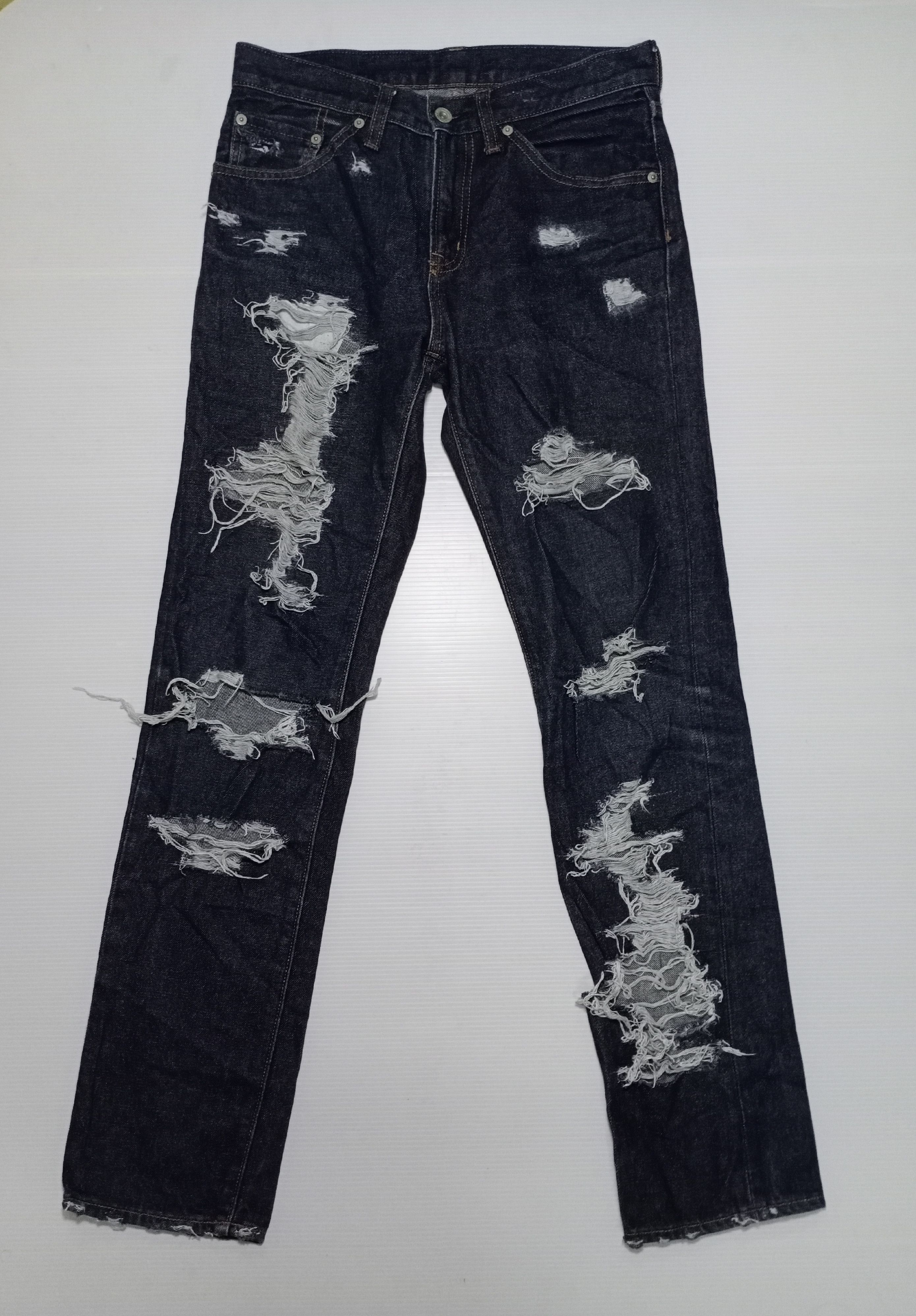 Uniqlo Distressed Denim Japanese Brand