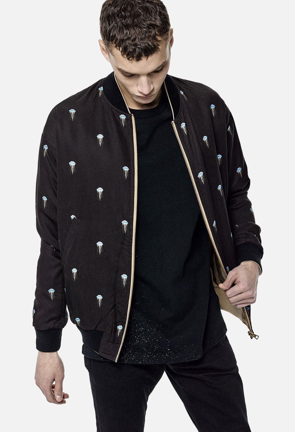 John Elliott Silk Blend Reversible Bomber Jacket 1/S Gold Jellyfish Size US S / EU 44-46 / 1 - 5 Thumbnail