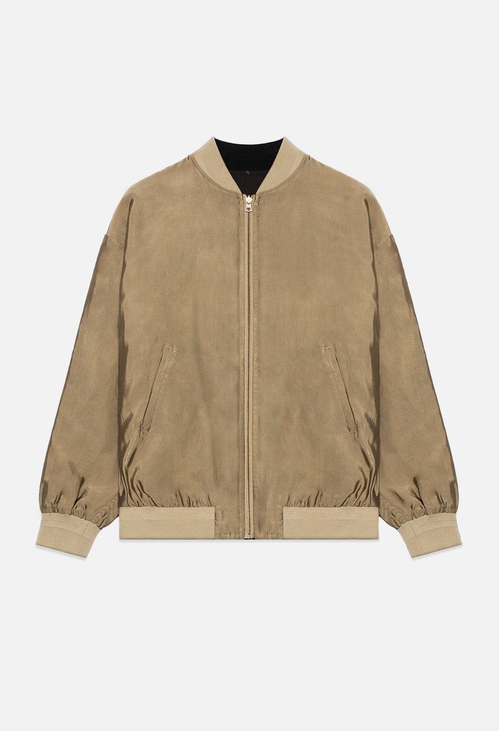 John Elliott Silk Blend Reversible Bomber Jacket 1/S Gold Jellyfish Size US S / EU 44-46 / 1 - 1 Thumbnail