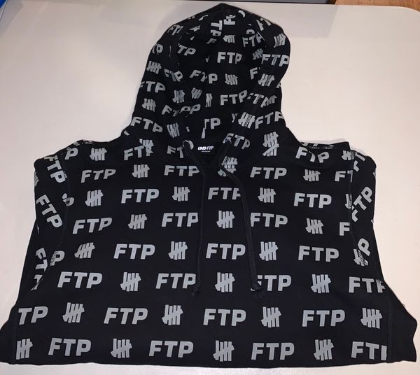 Undefeated FTP x Undefeated All Over Hoodie Black Size Medium 