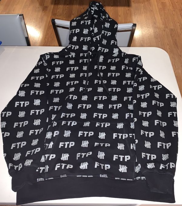 Undefeated FTP x Undefeated All Over Hoodie Black Size Medium