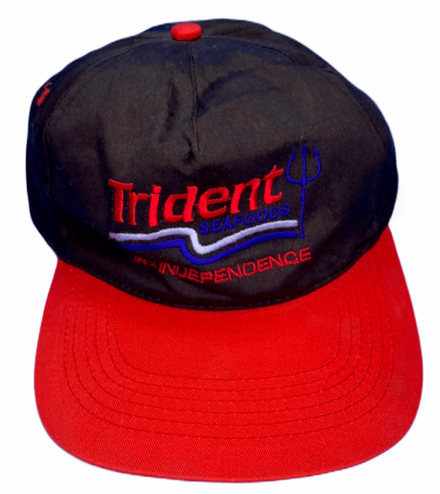 Vintage Trident Seafoods Snapback Trucker Hat Cap