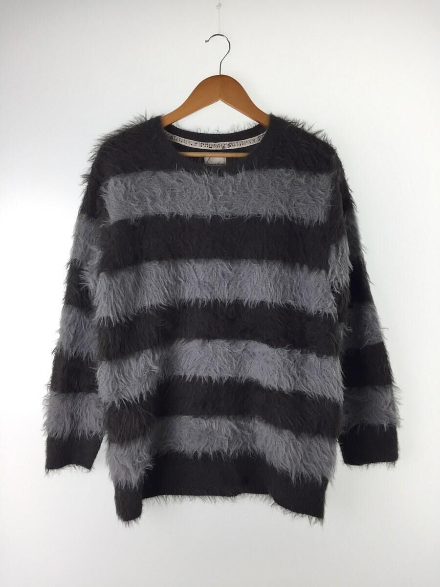image of Number N Ine Fuzzy Sweater in Black Gray, Men's (Size Medium)