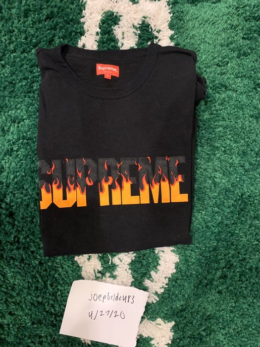 Supreme store flame tee