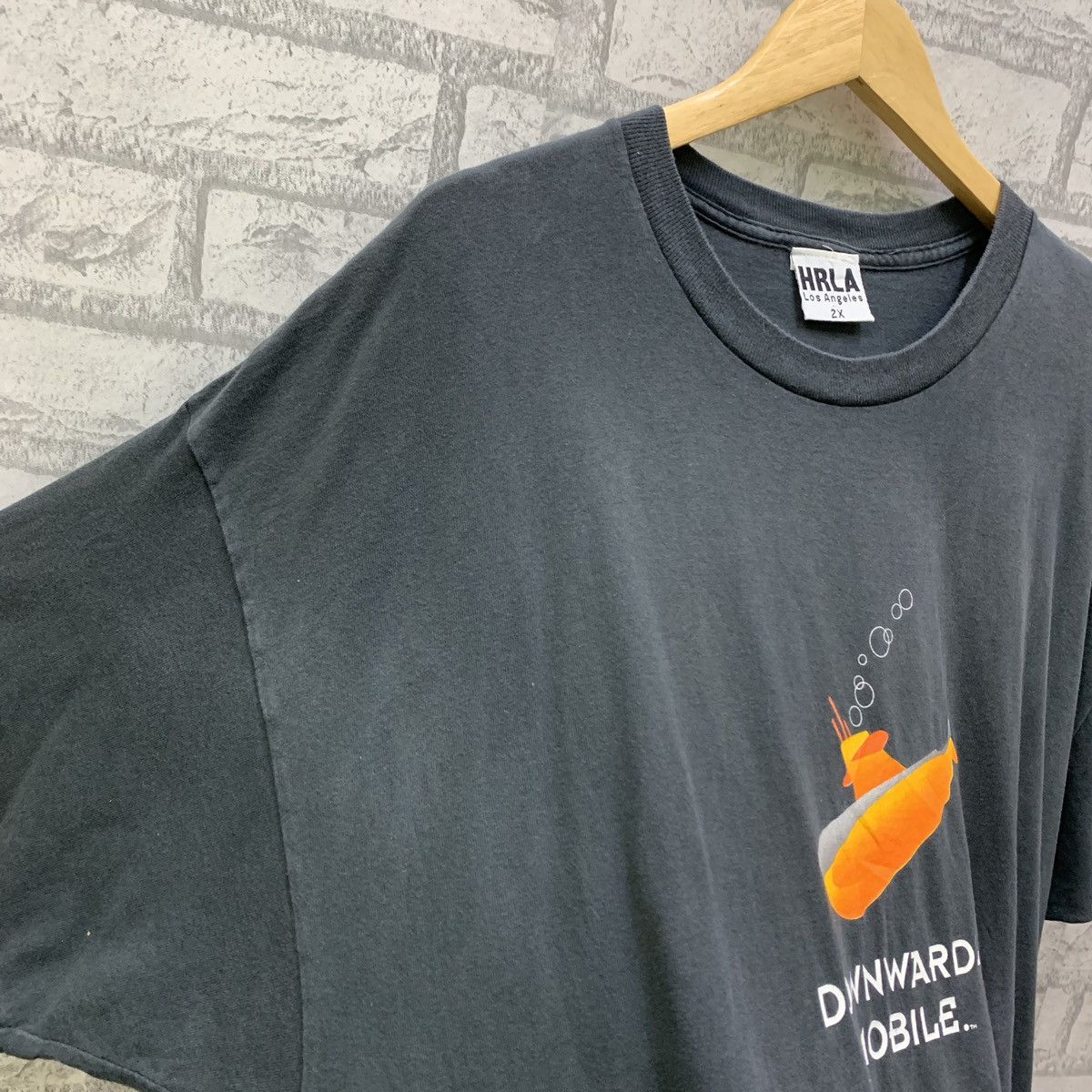 Vintage Vintage 90s Downwardly Mobile HRLA Los Angeles Big Size Tees Size US XXL / EU 58 / 5 - 8 Thumbnail