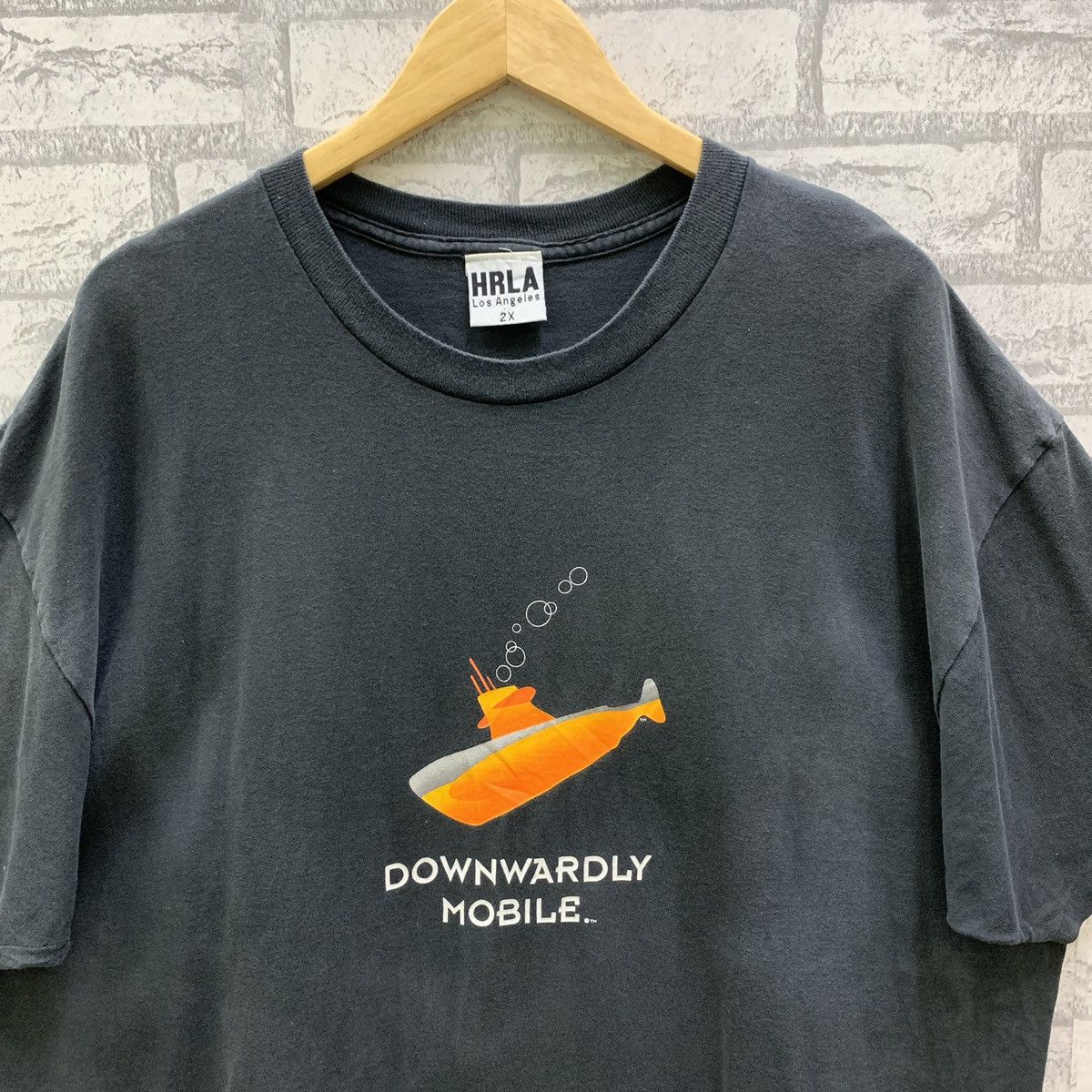 Vintage Vintage 90s Downwardly Mobile HRLA Los Angeles Big Size Tees Size US XXL / EU 58 / 5 - 3 Thumbnail