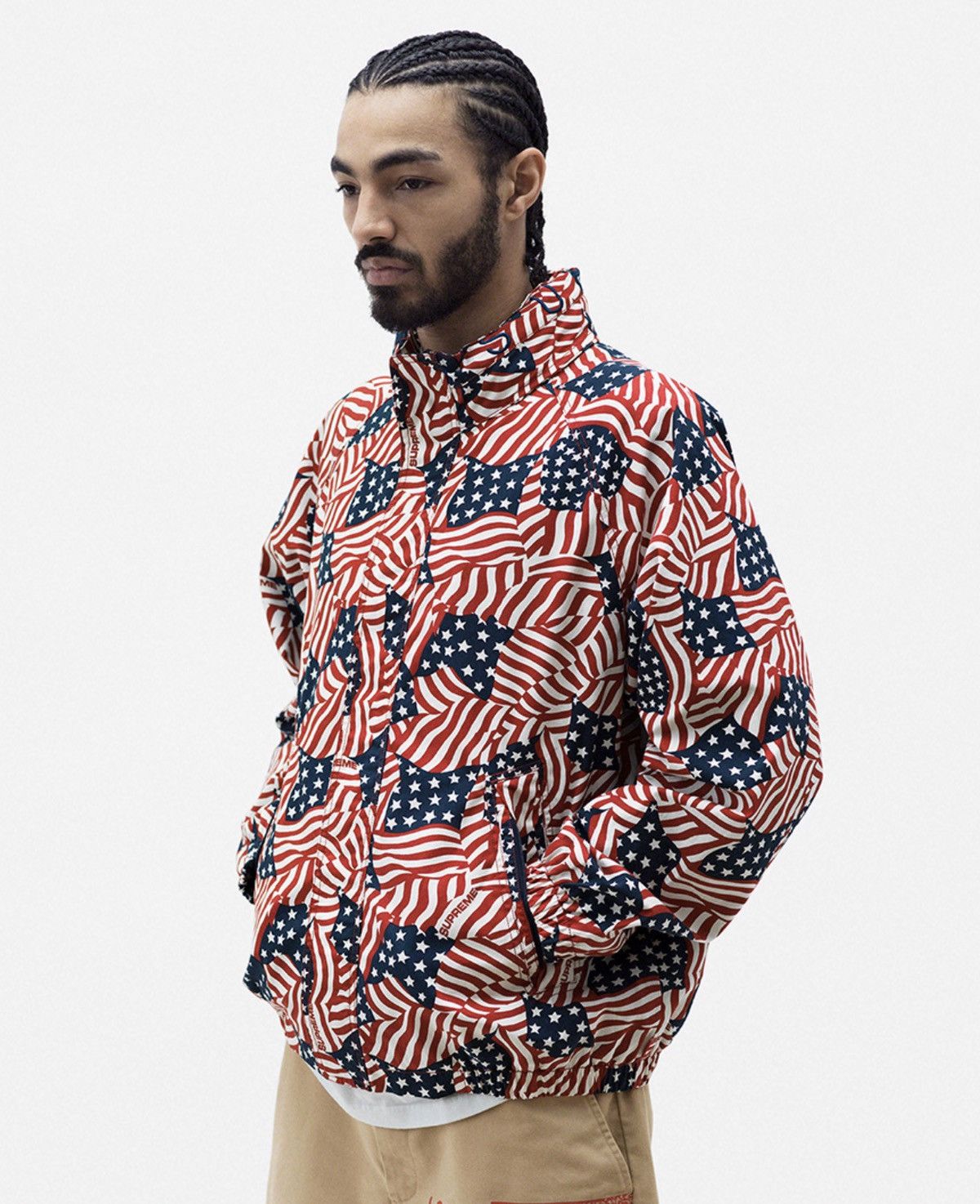 Supreme Supreme flag raglan court jacket s/s 2020 | Grailed