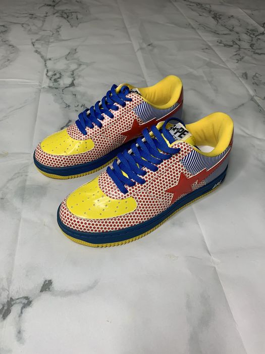 Bape “Polka Dots And Stripes” Lichtenstein Bapesta | Grailed